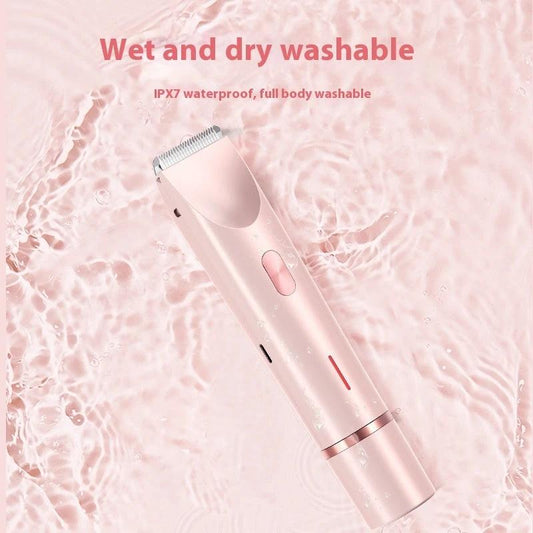 Ancient Energy 2-in-1 women's hair remover with double head shaver and electric razor for body and private hair, wet and dry use.