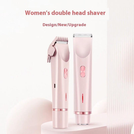 Ancient Energy 2-in-1 women's electric hair remover and shaver with double head for wet and dry use, suitable for body and private areas.