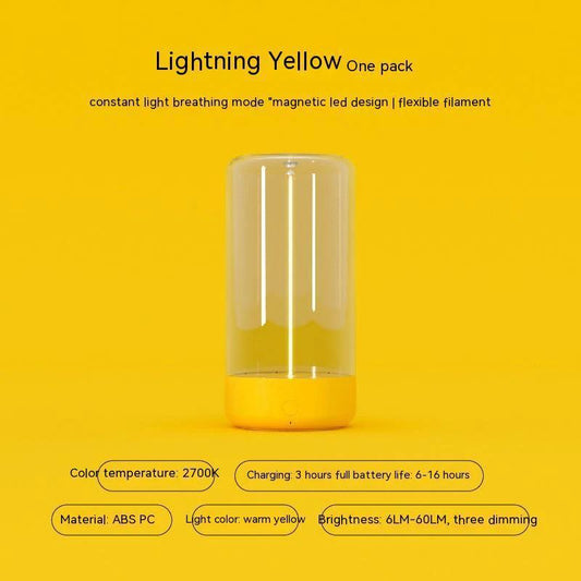 Ancient Energy rechargeable LED camping light with high transparency, anti-drop design, portable night light for outdoor atmospheres.
