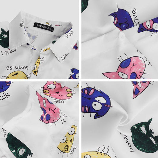 Printed slim fit men's shirt by Ancient Energy featuring a stylish design and modern cut, perfect for casual or semi-formal wear.