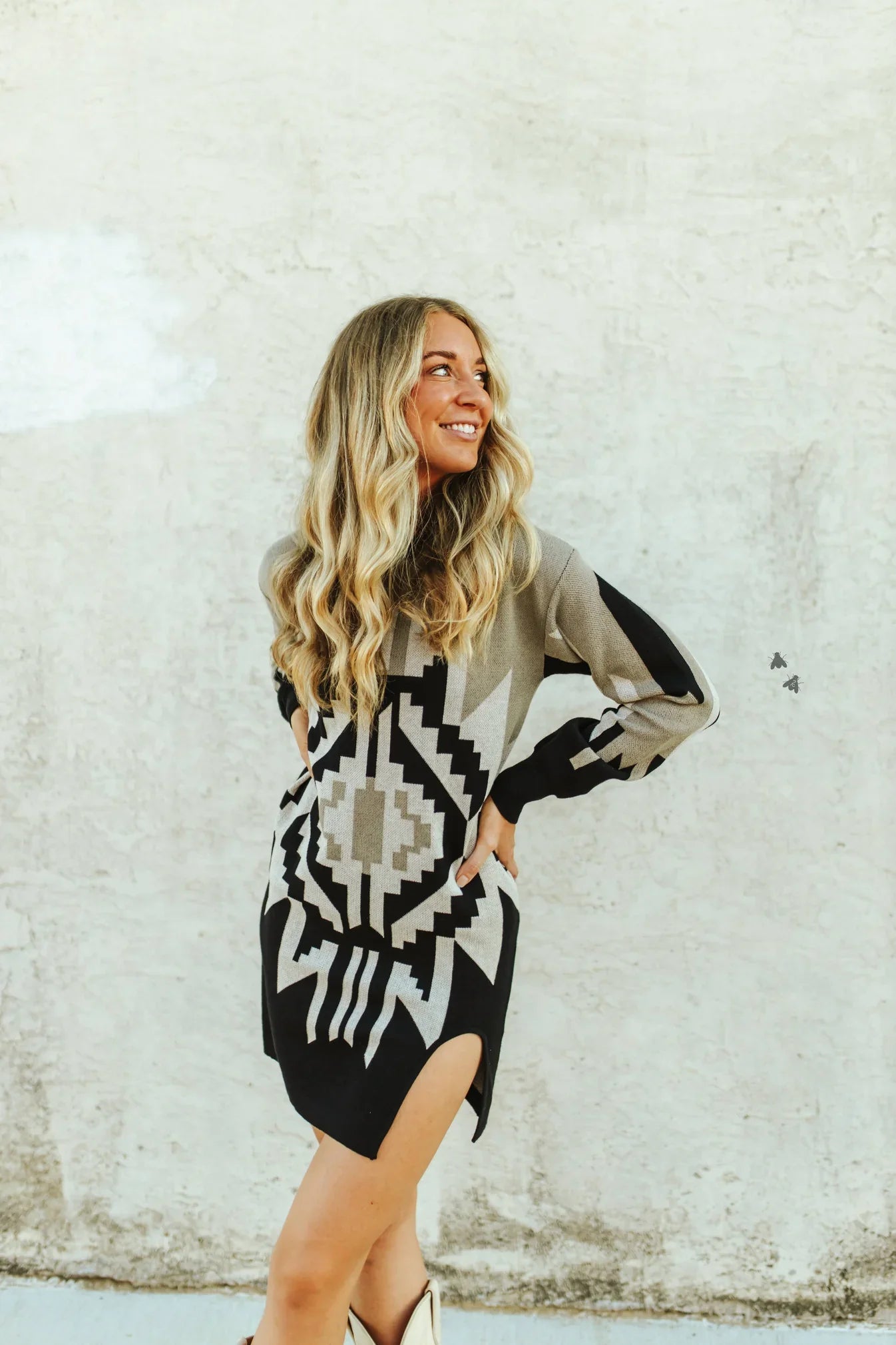 Western Chic Sweater Dress: Holiday Edition -
