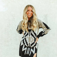 Western Chic Sweater Dress: Holiday Edition -