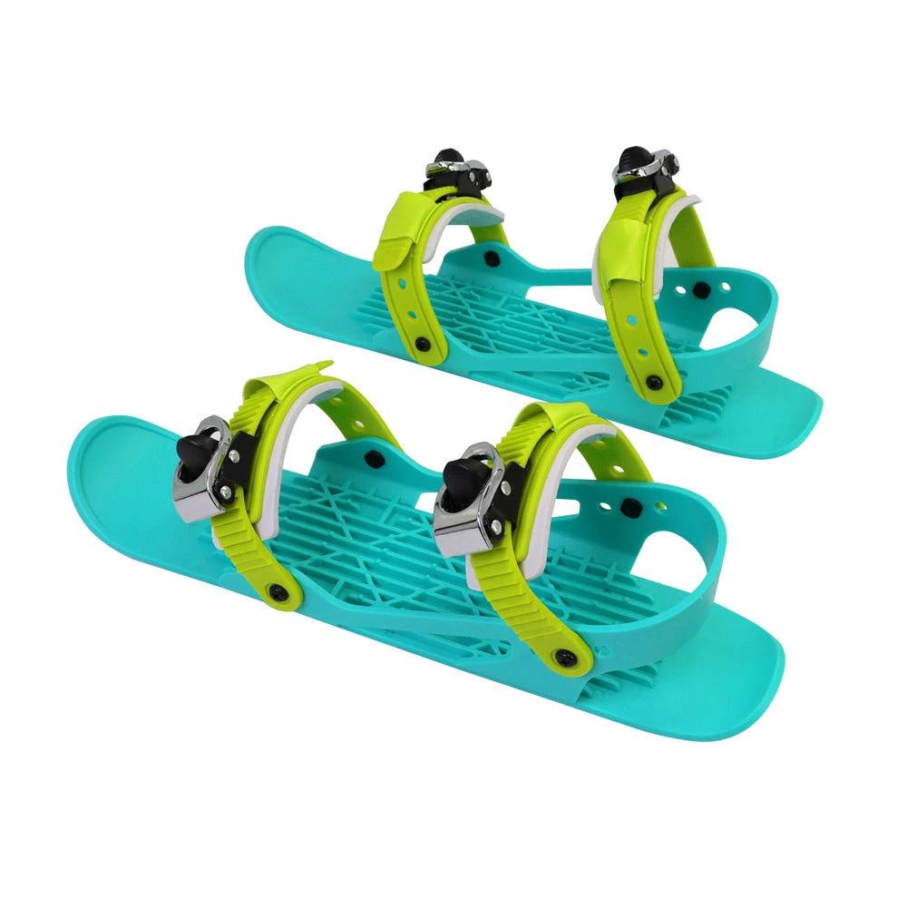 Mini Ski Skates - Portable Short Skiboard Adjustable for Snow - MANDOTOS