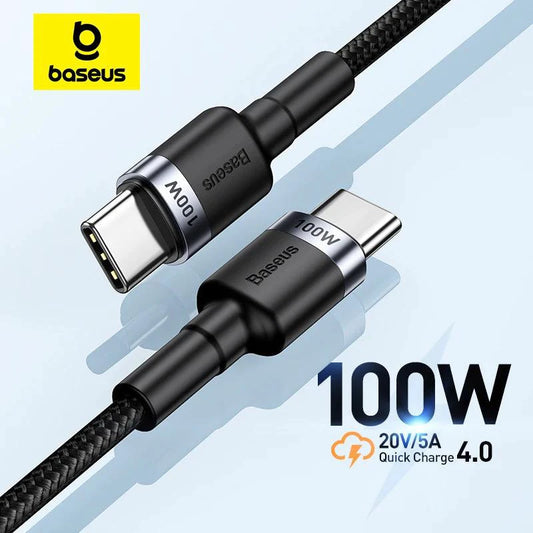 Baseus USB Type C To USB C Cable For iPhone 15 100W/5A PD Fast Charging Charger Cord For Macbook Xiaomi Samsung Type-C Cable - MANDOTOS