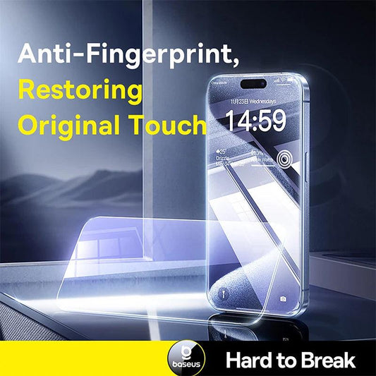 Baseus Tempered Glass for iPhone 16 Pro Max Plus Screen Protector for iPhone 15 14 13 12 11 Pro Max Clear Edge Anti-Peeping Film - MANDOTOS