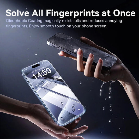 Baseus Tempered Glass for iPhone 16 Pro Max Plus Screen Protector for iPhone 15 14 13 12 11 Pro Max Clear Edge Anti-Peeping Film - MANDOTOS