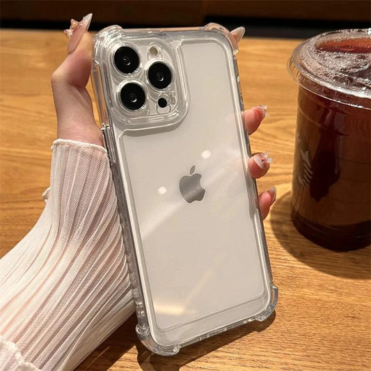 Luxury Shockproof Transparent Case For iPhone 15 14 13 12 11 Pro Max X Xs XR Max 7 8 Plus Bumper Cases Cover - MANDOTOS