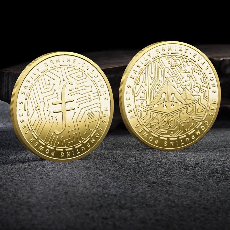 Bitcoin BTC ETH ADA XLM SHIB DOGE XRP SOL DOT LINK LTC UNI Coin Physical Metal Crypto Currency Coin Collection with Plastic Case - MANDOTOS INTERNATIONAL