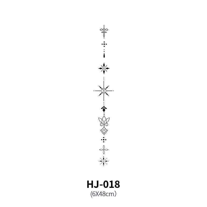 Botanical Spine Tattoo Decal - MANDOTOS