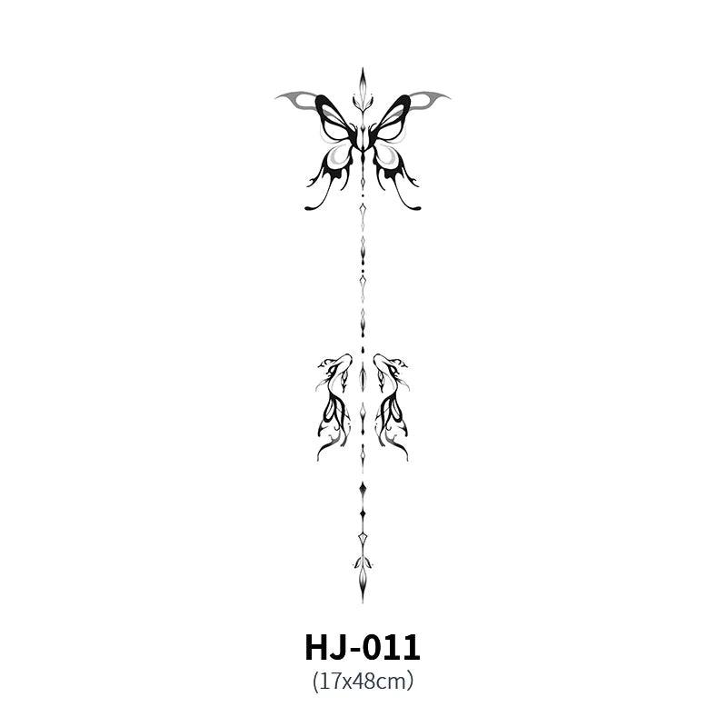 Botanical Spine Tattoo Decal - MANDOTOS
