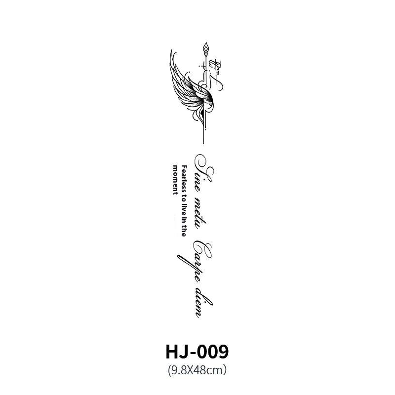 Botanical Spine Tattoo Decal - MANDOTOS