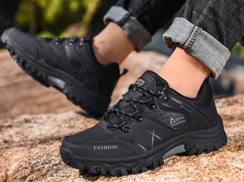 Brand Men Winter Snow Boots Waterproof Leather Sneakers Super Warm Men's Boots Outdoor Male Hiking Boots Work Shoes Size 39-47 - MANDOTOS INTERNATIONAL