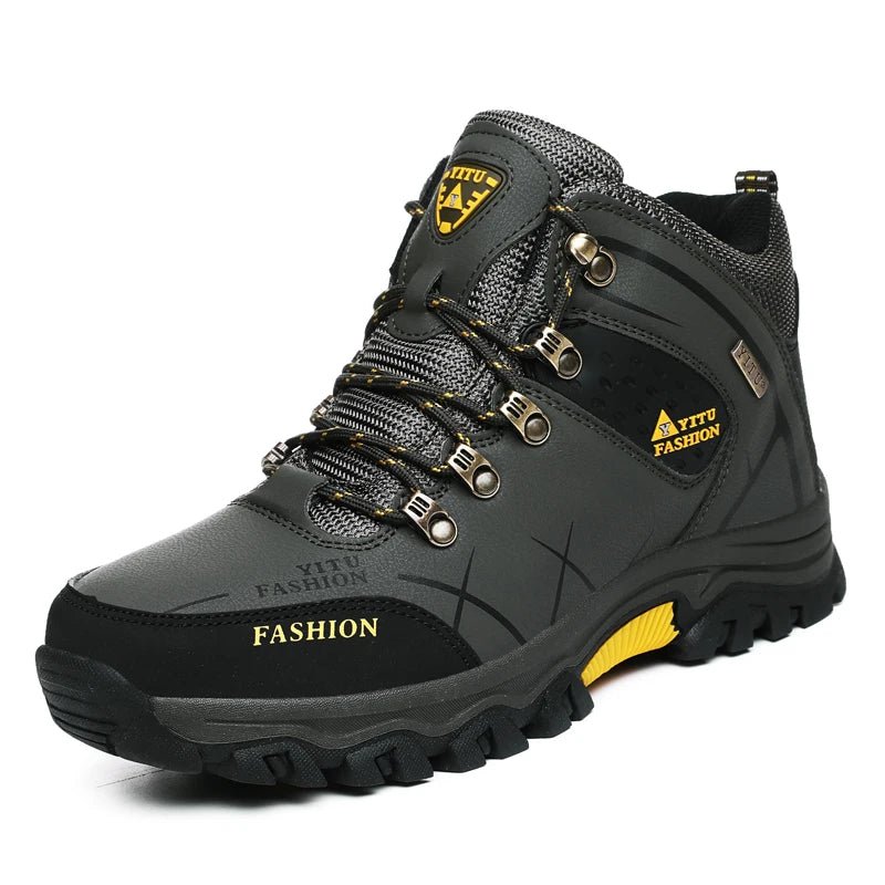 Brand Men Winter Snow Boots Waterproof Leather Sneakers Super Warm Men's Boots Outdoor Male Hiking Boots Work Shoes Size 39-47 - MANDOTOS INTERNATIONAL