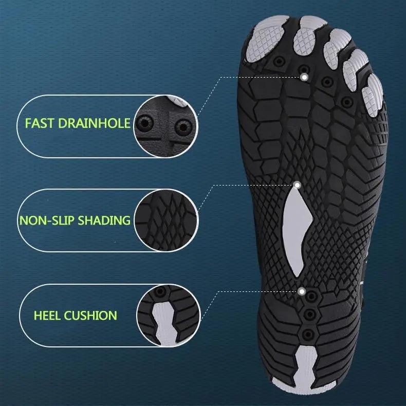 Breathable Double Buckle Unisex Water Shoes - Aqua Shoes Slip-On - MANDOTOS