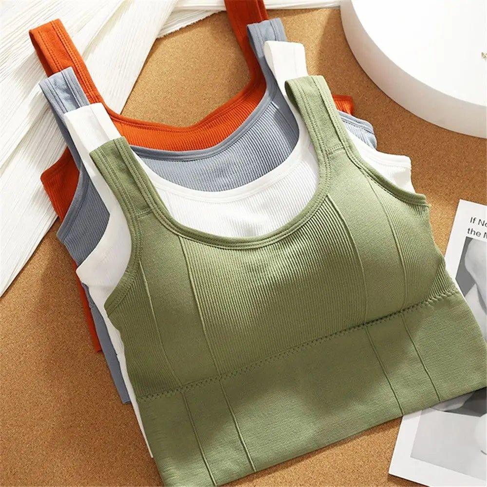 Breathable Sports Bra Anti-Sweat Fitness Top Women Seamless Yoga Bra Shockproof Crop Top Push Up Sport Bra Gym Workout Top - MANDOTOS