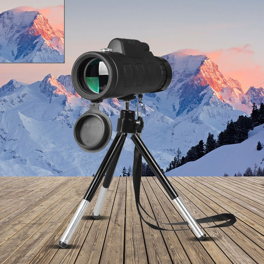 Compatible with Apple, Monocular Telescope Zoom Scope with Compass Phone Clip Tripod - MANDOTOS INTERNATIONAL0