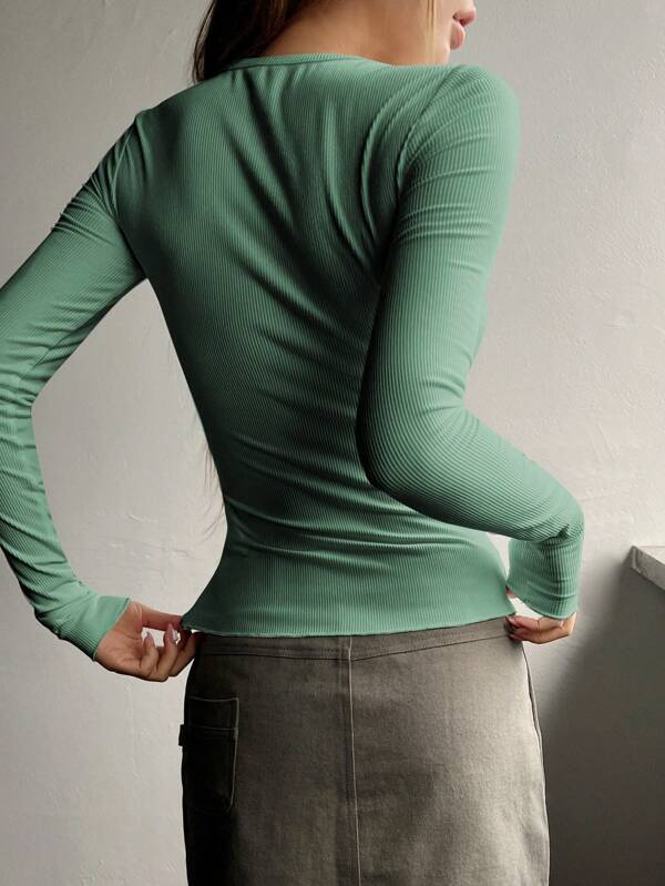 Chic Half-Button Women's Tee