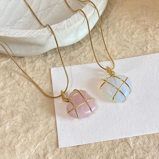 Fashion Moonstone Necklace - Cartoon Princess Love Girl Jewelry - MANDOTOS