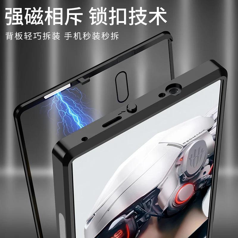 Case For Red Magic 9S Pro Case Transparent Phone Acrylic Back Cover For Nubia RedMagic 9S Pro Plus Aluminium Alloy Metal Frame - MANDOTOS