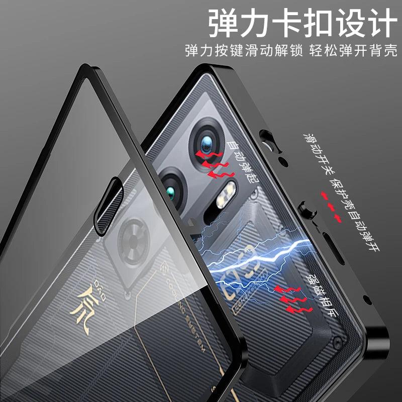 Case For Red Magic 9S Pro Case Transparent Phone Acrylic Back Cover For Nubia RedMagic 9S Pro Plus Aluminium Alloy Metal Frame - MANDOTOS