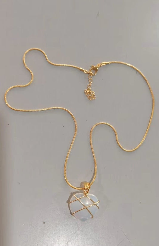 Fashion Moonstone Necklace - Cartoon Princess Love Girl Jewelry - MANDOTOS