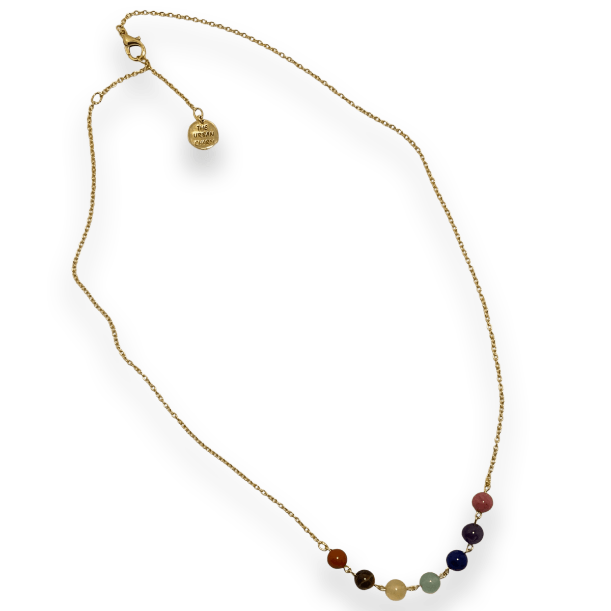 Chakra Balance Necklace with Natural Gemstones and Charm - MANDOTOS INTERNATIONALNecklace