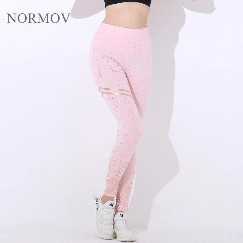 Chic Gold Print Leggings - MANDOTOS