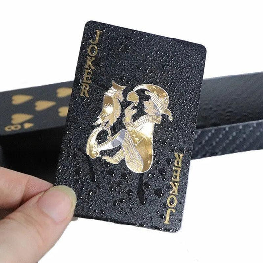 Color Black Gold Playing Card Game Card Group Waterproof Poker Suit Magic Dmagic Package Board Game Gift Collection - MANDOTOS