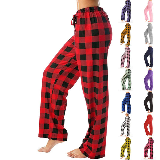 Cozy Buffalo Plaid Cotton Pajama Pants - MANDOTOS