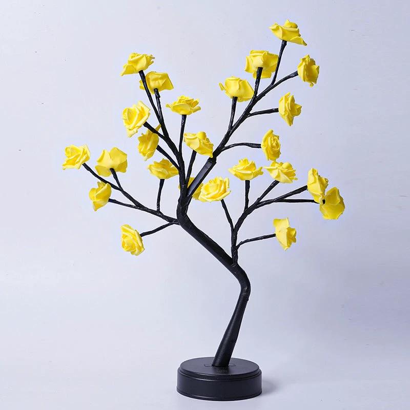 Rose Flower Tree Table Lamp - USB Fairy Desk Night Light - MANDOTOS