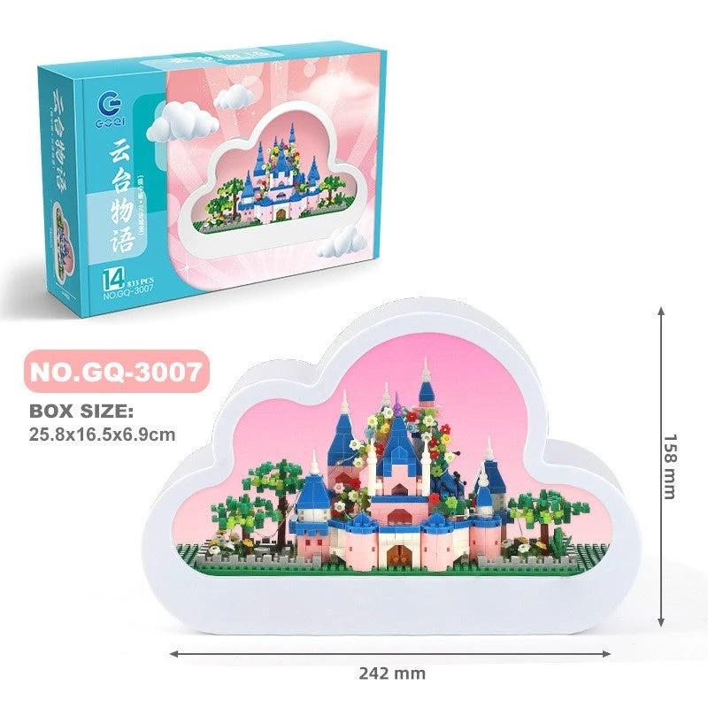 Mandotos Christmas Cloud Night Lamp With LED Lights Mirror Frame Assembled Building Blocks - MANDOTOS