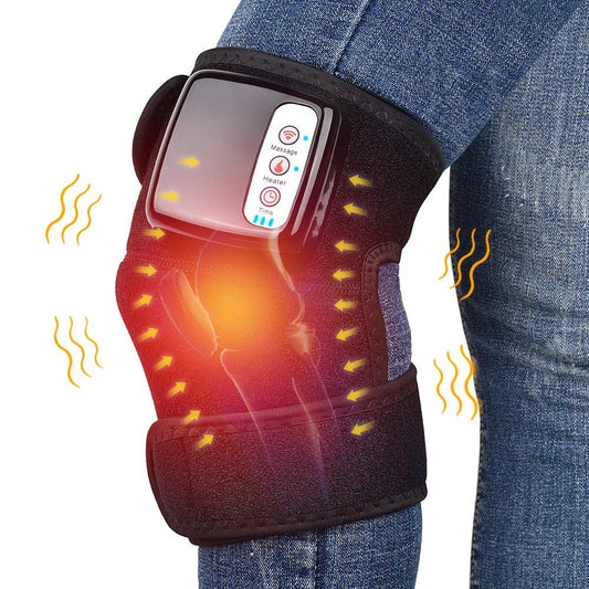 Electric Infrared Knee Massager With Adjustable Heat And Compression Portable For Joints And Muscles - MANDOTOS