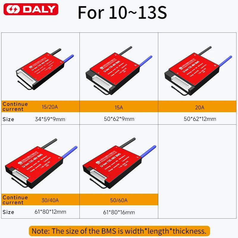 DALY BMS18650 NTC 10S 36V 13S 48V 20A 40A 60A Li-ion Battery with Balance Low High Temperature Cut Off Protection DalyBMS - MANDOTOS
