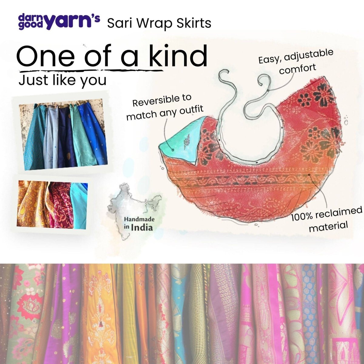 The Original Sari Wrap Skirt - MANDOTOS INTERNATIONALClothing and Accessories