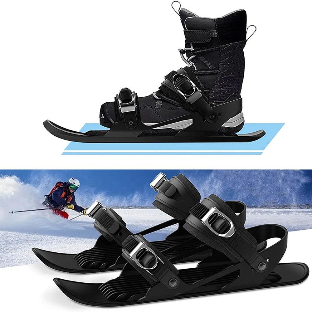 Mini Ski Skates - Portable Short Skiboard Adjustable for Snow - MANDOTOS