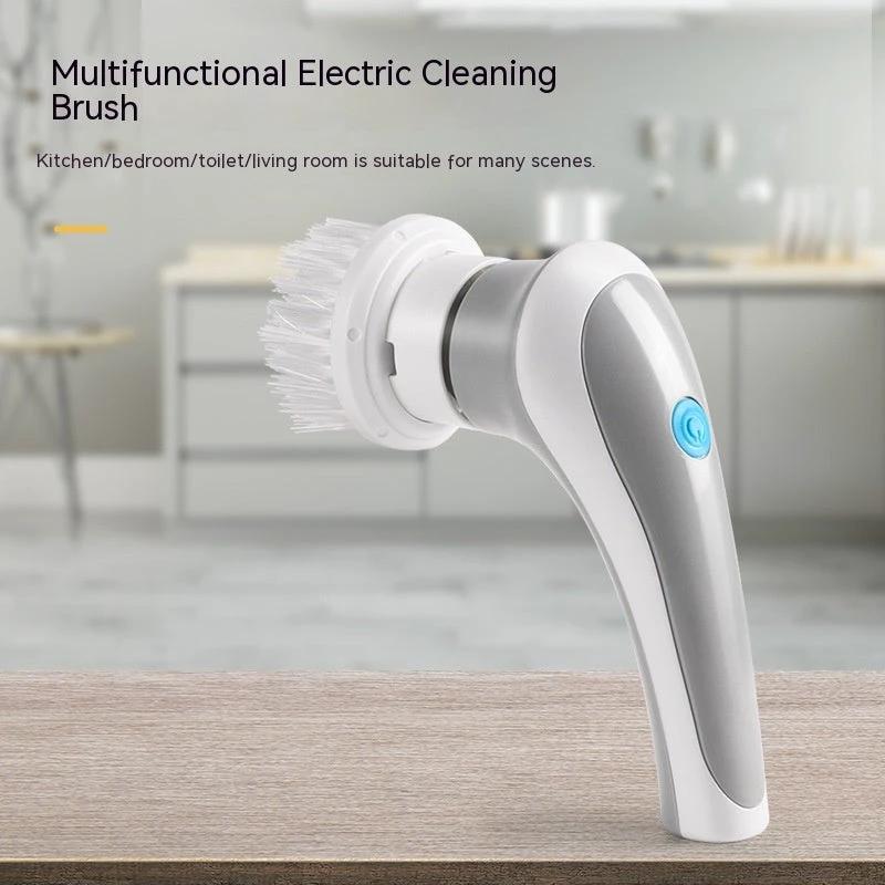 MANDOTOS Electric Cleaning Brush 4 In 1 Spinning Scrubber Handheld Cordless Portable With Interchangeable Heads - MANDOTOS