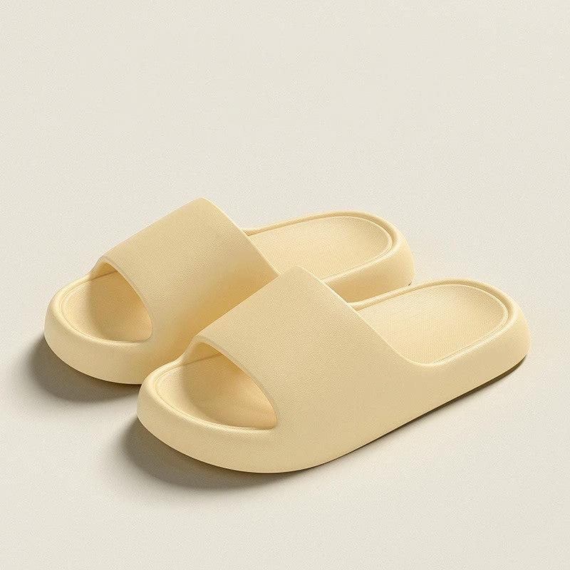 Solid Thick-soled Home Slippers Summer Non-slip Floor Bathroom Slipper For Women Men's House Shoes - MANDOTOS