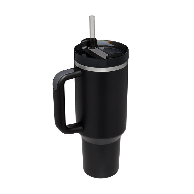 40 Oz Tumbler With Handle Straw Insulated, Stainless Steel Spill Proof Vacuum Coffee Cup Tumbler With Lid Tapered Mug Gifts For Valentine Lover Suitable For Car Gym Office Travel - MANDOTOS