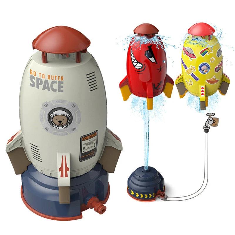 Rocket Launcher Toys Outdoor Rocket Water Pressure Lift Sprinkler Toy Interaction In Garden Lawn Water Spray Toys For Kids Summer Gadgets MANDOTOS