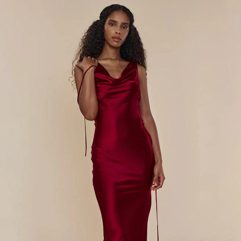 Women's Clothing Banquet Style Evening Lace Up Long Dress MANDOTOS