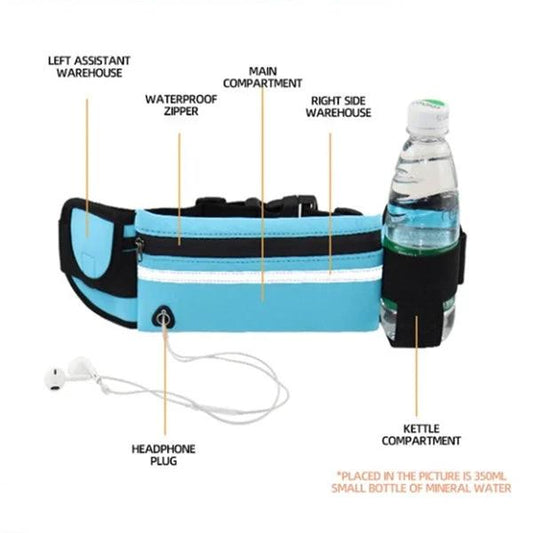Fitness Waist Bag With Pocket Slim Running Jogging Belt Fanny Pack Bag For Hiking Cycling Workout Sports Gym Mandotos