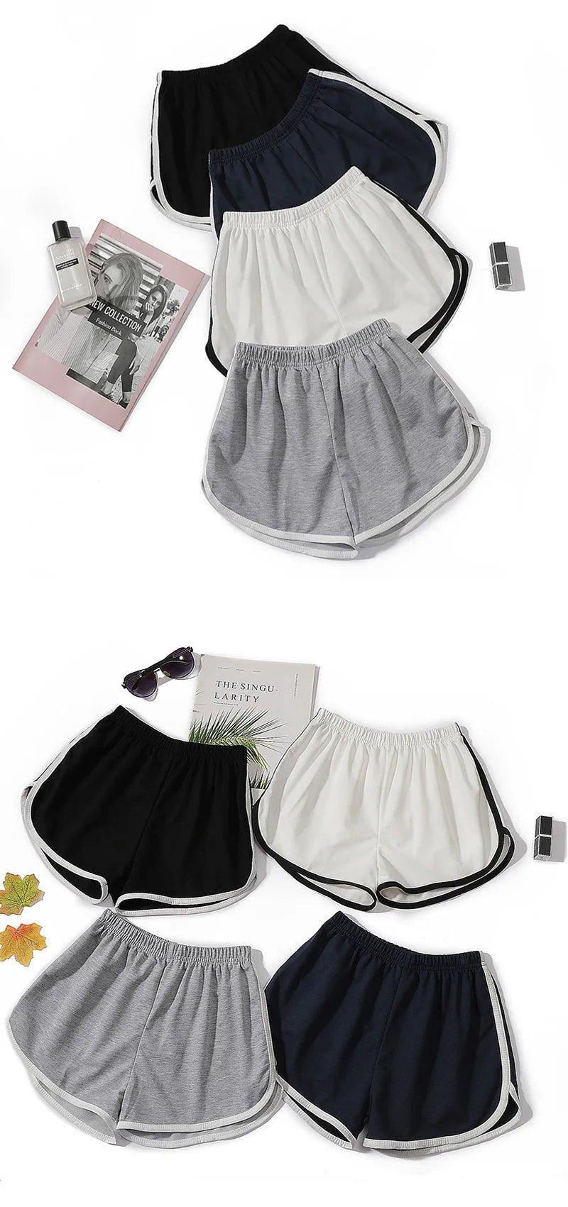 Elastic Shorts for Women, Loose Fitting, Quick Drying, Summer Thin Running, Fitness, Leisure, and Anti External Wear. Instagram - MANDOTOS