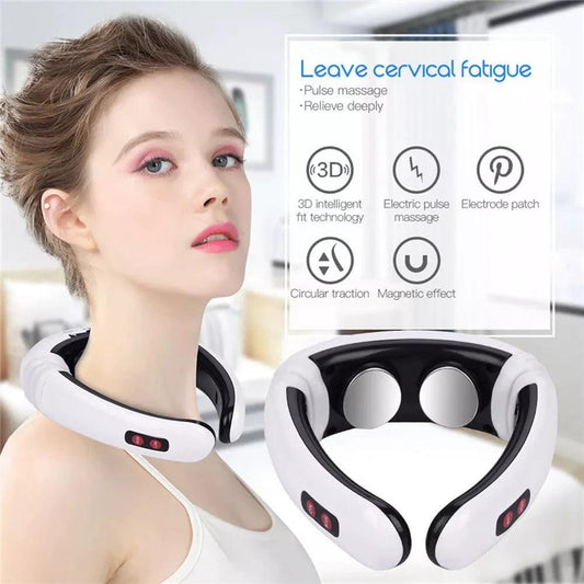 Electric TENS Pulse Neck Massager with Magnetic Therapy - MANDOTOS