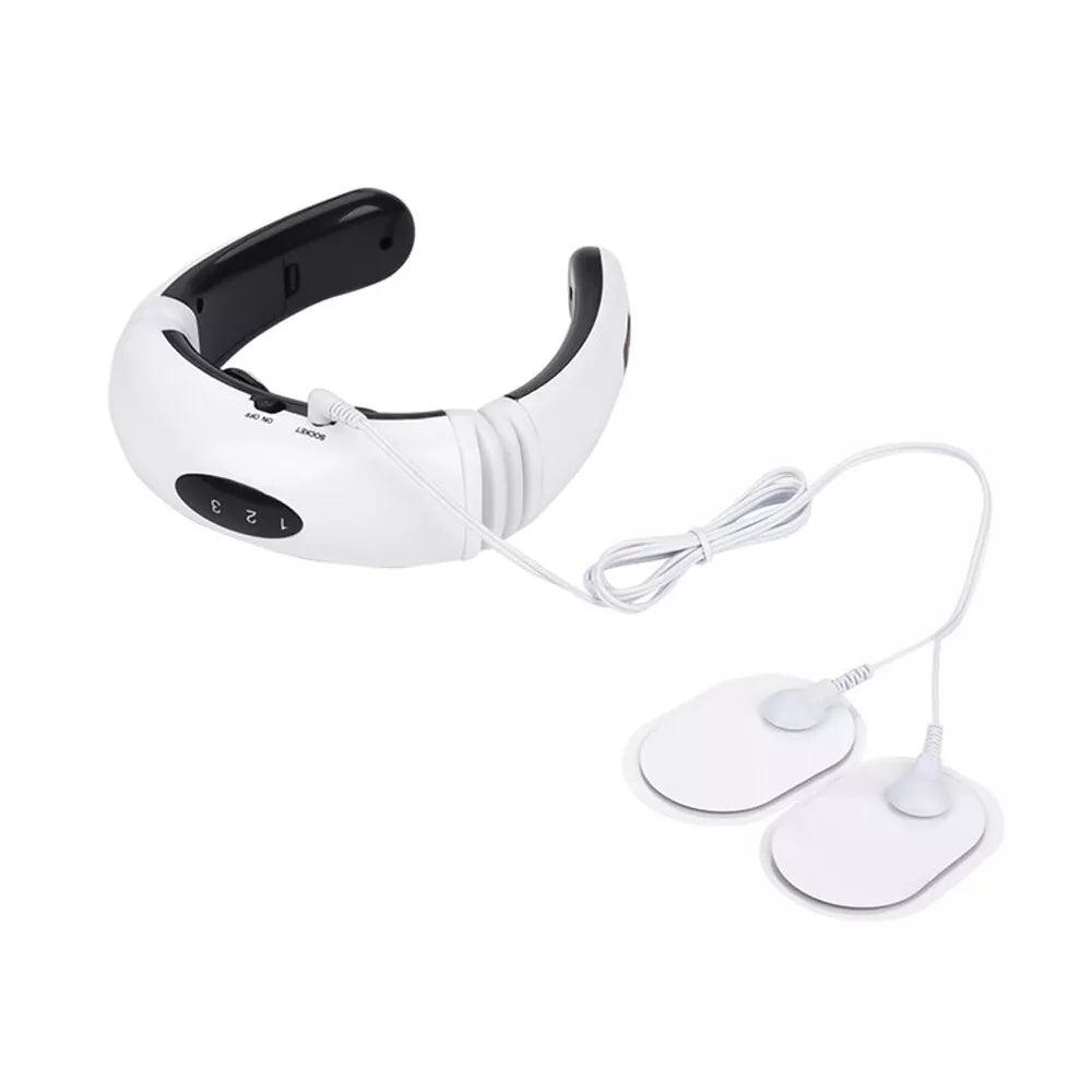 Electric Tens Unit Pulse Neck Massager Magnetic Pulse Therapy Vertebra Relax - MANDOTOS