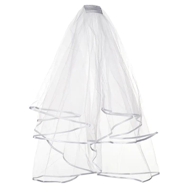 Elegant Lace Bridal Veil with Comb 60x80cm - MANDOTOS