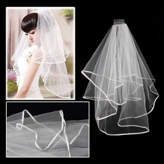 Elegant Lace Bridal Veil with Comb 60x80cm - MANDOTOS