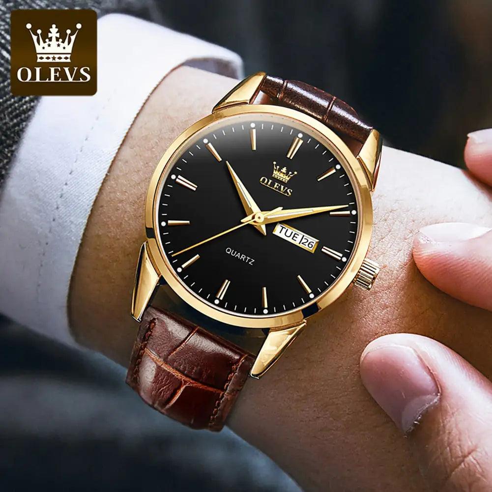 Elegant Leather Timepiece - MANDOTOS