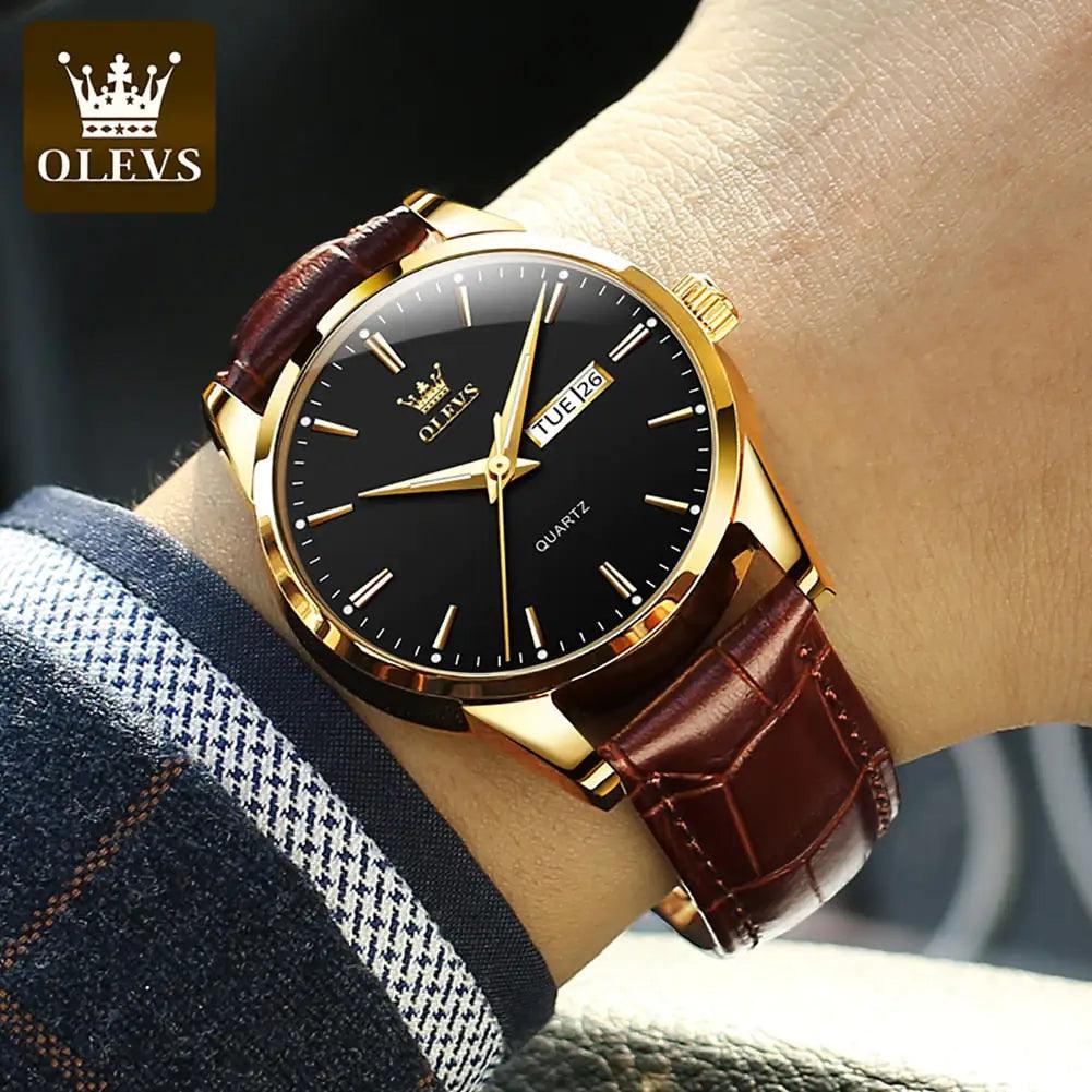 Elegant Leather Timepiece - MANDOTOS