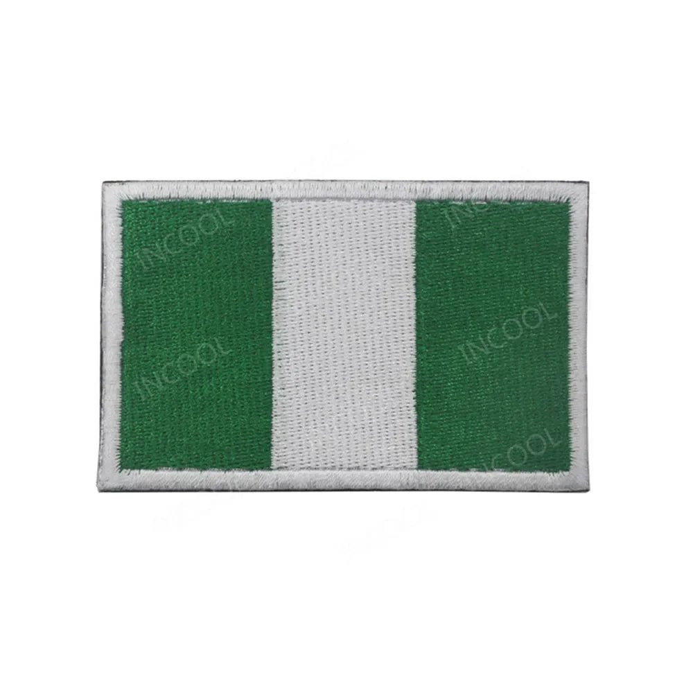 African Flags & Badges Embroidery Patches: Morocco, Nigeria, Gabon, Libya, Namibia - MANDOTOS INTERNATIONAL