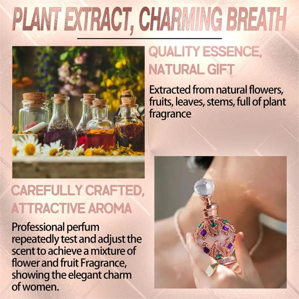 Exotic Arabian Perfume For Women, Enchanting Floral Bouquet With Rose, Jasmine&Vanilla Long-Lasting Pheromone-Infused Fragrance - MANDOTOS INTERNATIONAL